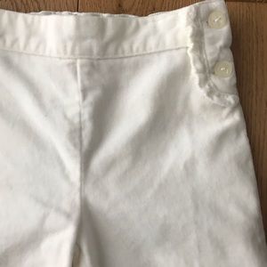 Janie & Jack Winter White Velvet Pants 18-24 Mos